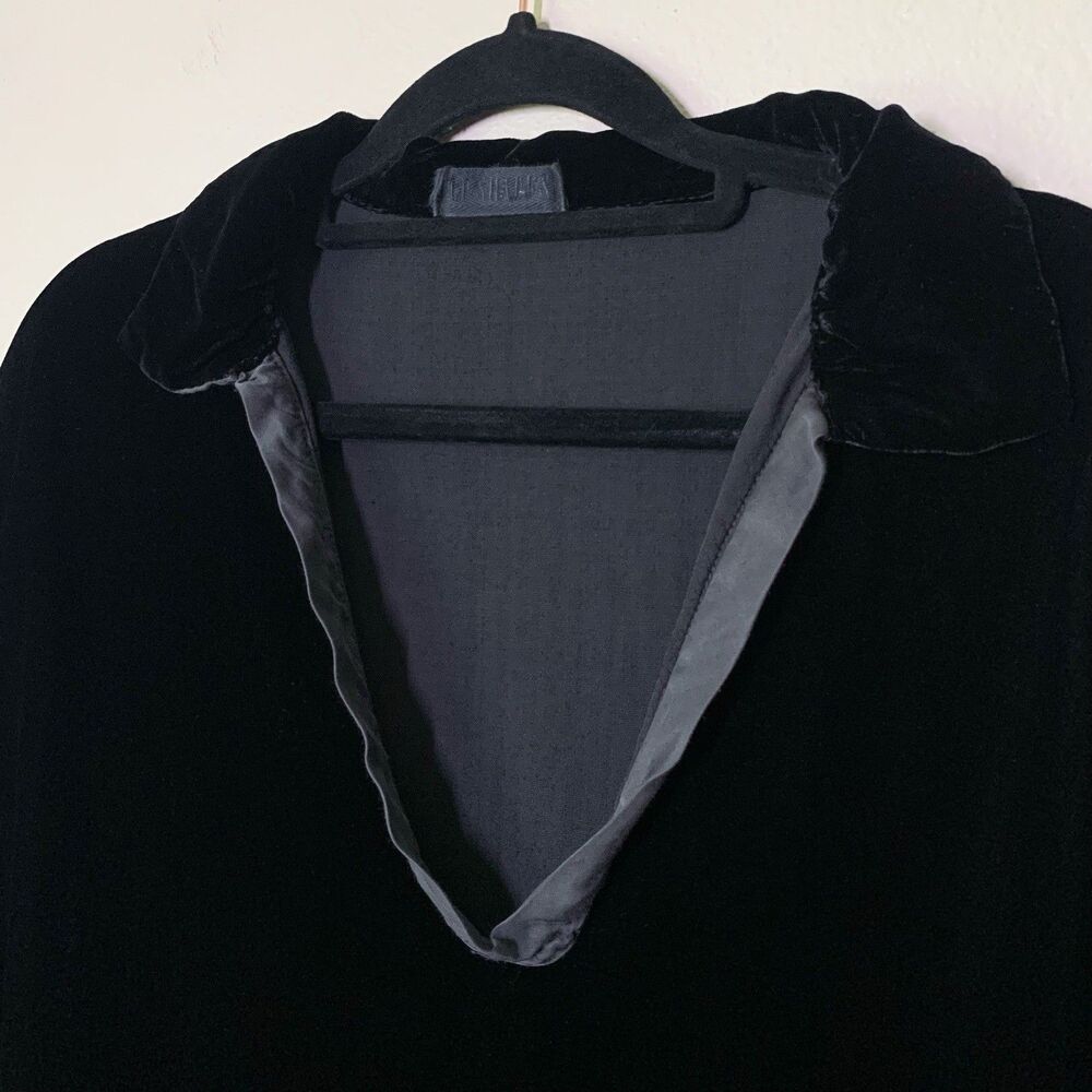 CP Shades Black Velvet Tunic Top XL V-Neck Long Sleeve V-Neck Blouse - Picture 2 of 6